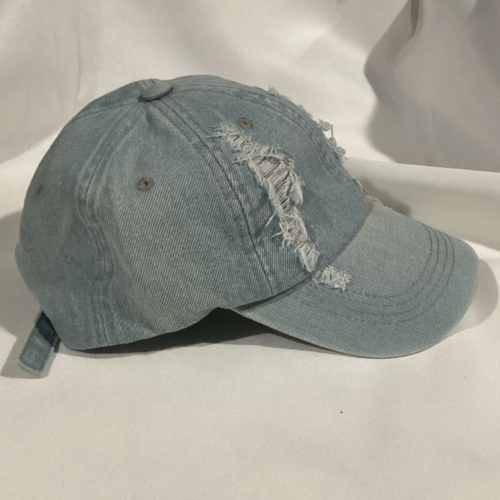 Distressed Denim‎ Cap - Picture 2 of 5